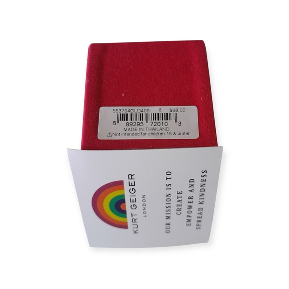 Kurt Geiger London Crystal Heart Ring with Blue Accent Stones - Picture 8 of 9